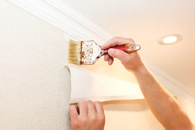 Pose de papier peint à la Motte-Chalancon — revêtements muraux et toiles de verre